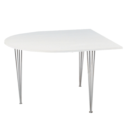 Tables FR-Table CONFERENCE Demi-rond pieds fils
